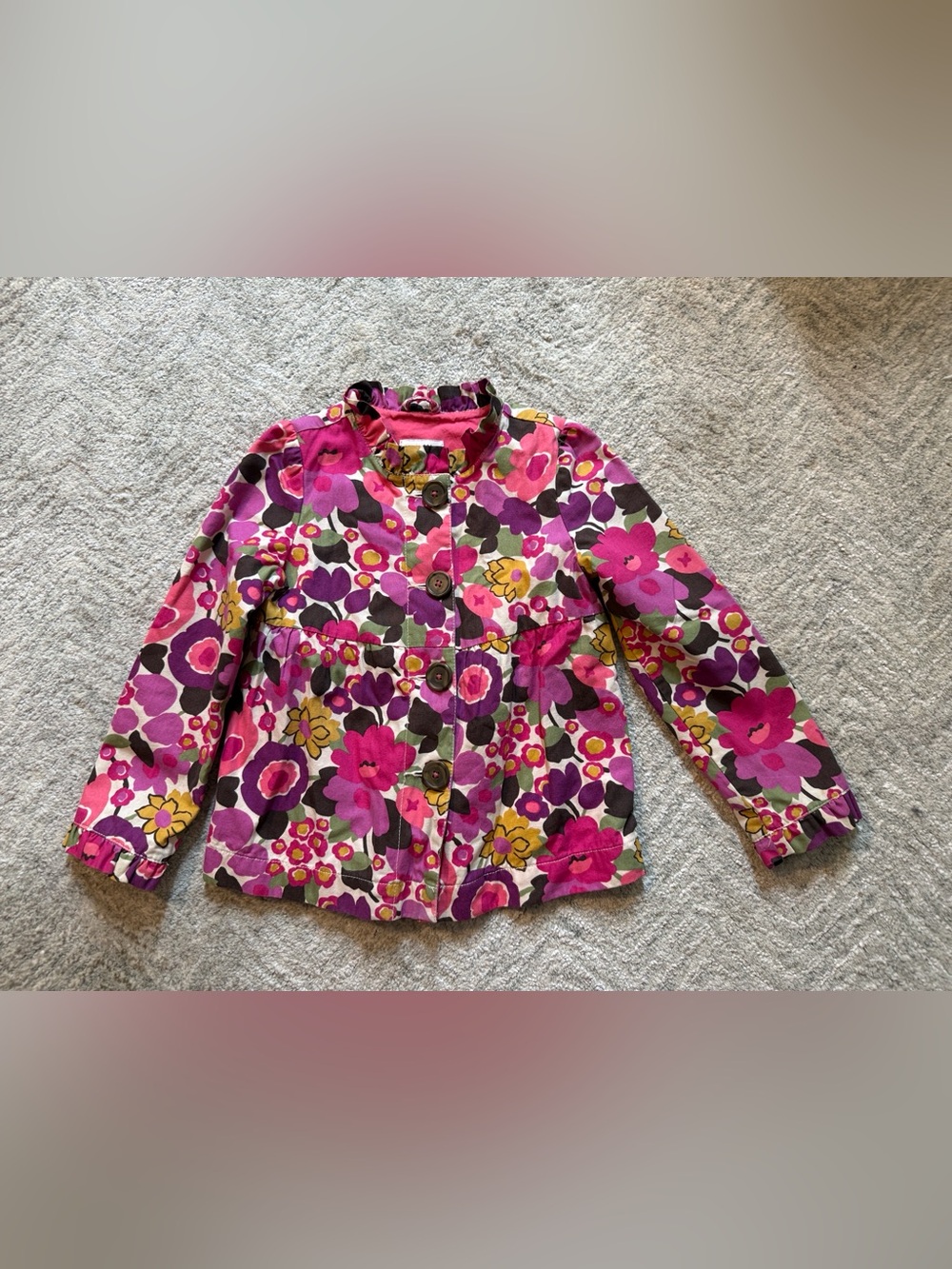 Genuine Kids Bold Floral Pink Jacket